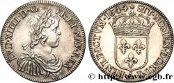 LOUIS XIV  THE SUN KING  Demi-écu, portrait à la mèche courte 1644 Paris, Monnaie de Matignon AU