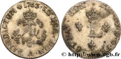 LOUIS XV THE WELL-BELOVED Double sol de billon 1763 Paris