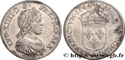 LOUIS XIV THE SUN KING Quart d écu, portrait à la mèche courte 1644 Paris, Monnaie de Matignon