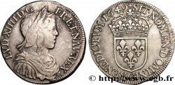 LOUIS XIV THE SUN KING Demi-écu à la mèche longue 1649 Poitiers