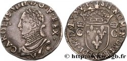 HENRI III. MONNAYAGE AU NOM DE CHARLES IX Demi-teston, 10e type 1575 Toulouse