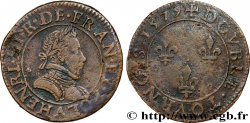 HENRI III Double tournois, 1er type de Paris 1579 Paris, Moulin des Étuves