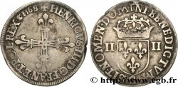 HENRY III Quart d écu, croix de face 1588 Saint-Lô