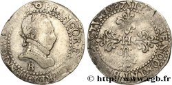 HENRI III Demi-franc au col plat 1587 Rouen