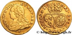 LOUIS XV DIT LE BIEN AIMÉ Demi-louis d or aux écus ovales, buste habillé 1726 Montpellier