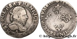 HENRY III Demi-franc au col gaufré 1587 Paris
