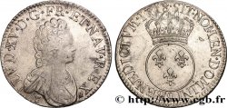 LOUIS XV THE WELL-BELOVED Écu dit vertugadin 1718 Rennes