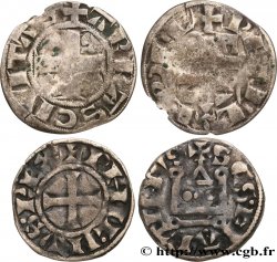 PHILIPPE II DIT  PHILIPPE AUGUSTE  Lot de deux monnaies royales n.d. Ateliers divers