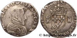 CHARLES IX. COINAGE AT THE NAME OF HENRY II Teston à la tête nue, 1er type 1560 Nantes