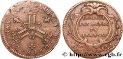 LOUIS XV THE WELL-BELOVED Seize deniers des mines de Béarn 1728 Pau