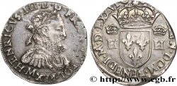 HENRI III Teston, 3e type, col fraisé 1576 Toulouse