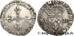 HENRY III Huitième d écu, croix de face 1586 Rennes