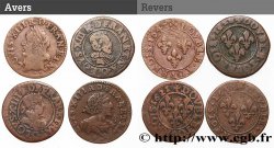 LOUIS XIII LE JUSTE Double tournois, lot de 4 ex. n.d. Ateliers divers