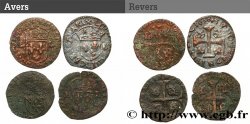 LOUIS XIII LE JUSTE Douzain (émissions illégales), lot de 4 ex. n.d. s.l.
