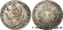 LOUIS XV DIT LE BIEN AIMÉ Demi-écu aux branches d’olivier, tête ceinte d’un bandeau 1741 Nantes
