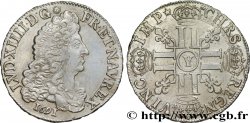 LOUIS XIV  THE SUN KING  Demi-écu aux huit L, 1er type 1691 Bourges AU