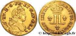 LOUIS XV  THE WELL-BELOVED  Louis d or aux deux L couronnées 1720 Paris AU