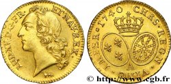 LOUIS XV  THE WELL-BELOVED  Louis d’or aux écus ovales, tête ceinte d’un bandeau 1740 Paris AU