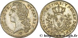 LOUIS XV  THE WELL-BELOVED  Cinquième d’écu aux branches d’olivier, tête ceinte d’un bandeau 1770 La Rochelle AU