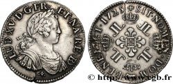 LOUIS XV  THE WELL-BELOVED  Écu à la croix fleurdelisée couronnée et aux huit L 1725 Pau XF