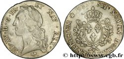 LOUIS XV DIT LE BIEN AIMÉ Écu aux branches d’olivier, tête ceinte d’un bandeau 1767 Bayonne TTB