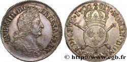 LOUIS XIV LE GRAND OU LE ROI SOLEIL Demi-écu aux insignes 1702 Bourges
