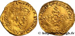 LOUIS XIII LE JUSTE Écu d or au soleil, à la croix anillée fleurdelisée 1640 Aix-en-Provence