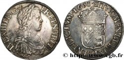 LOUIS XIV LE GRAND OU LE ROI SOLEIL Écu de Béarn, portrait à la mèche longue 1651 Pau