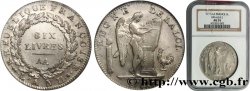 CONVENCION NACIONAL Six livres dit  au génie  1793 Metz EBC