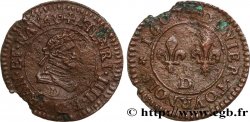 HENRY IV Denier tournois, type B 1607 Lyon