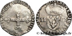 HENRY III Quart d écu, croix de face 1581 Rennes