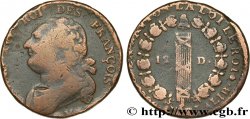 LOUIS XVI (MONARQUE CONSTITUTIONNEL)  12 deniers dit  au faisceau , type FRANCOIS 1792 Toulouse