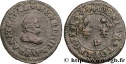 HENRI IV LE GRAND Denier tournois, type A 1608 Lyon