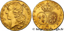 LOUIS XV DIT LE BIEN AIMÉ Double louis d’or aux écus ovales, tête ceinte d’un bandeau 1745 Bordeaux