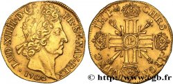 LOUIS XIV THE SUN KING Double louis d or aux huit L et insignes 1702 Dijon