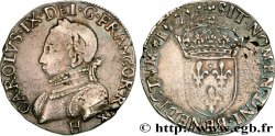 HENRY III. COINAGE AT THE NAME OF CHARLES IX Teston, 11e type 1575 La Rochelle
