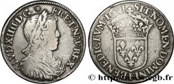 LOUIS XIV THE SUN KING Demi-écu à la mèche longue 1651 Angers