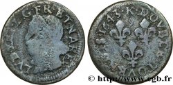 LOUIS XIII LE JUSTE Double tournois, type de Warin 1643 Bordeaux