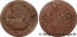 LOUIS XIII Double tournois au buste vieilli et drapé 1639 Atelier indéterminé