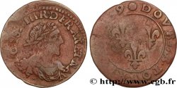 LOUIS XIII LE JUSTE Double tournois au grand buste viril drapé 1639 Ateliers de l’axe Loire-Rhône