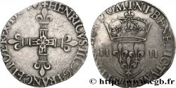 HENRI III Quart d écu, croix de face 1583 La Rochelle