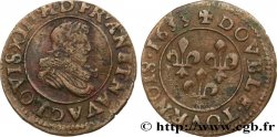 LOUIS XIII Double tournois, type 8 1633 Lyon