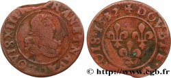 LOUIS XIII LE JUSTE Double tournois, type 8 1632 Lyon