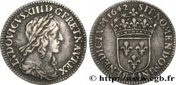 LOUIS XIII LE JUSTE Douzième d écu, 3e type, 2e poinçon de Warin 1642 Paris, Monnaie du Louvre