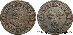HENRY IV Double tournois, 2e type de Paris (légende française) 1603 Paris, Moulin des Étuves