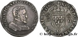 FRANCIS II. COINAGE IN THE NAME OF HENRY II Teston à la tête nue, 1er type 1560 Lyon