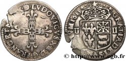 LOUIS XIII Quart d écu de Béarn 1615 Pau