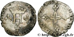 HENRI III Double sol parisis, 2e type 1582 Troyes