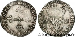 HENRI III Quart d écu, croix de face 1587 Rennes