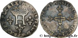 HENRI III Double sol parisis, 2e type 1585 Troyes